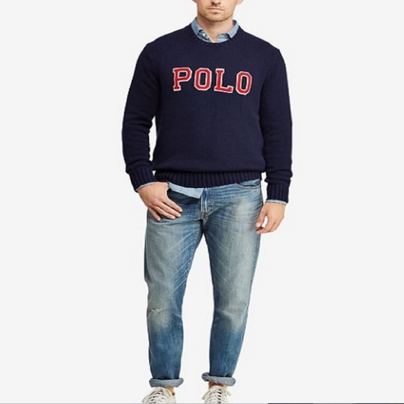 SOLD~Polo Ralph Lauren Men's Logo Graphic Sweater - Picture 7 of 8